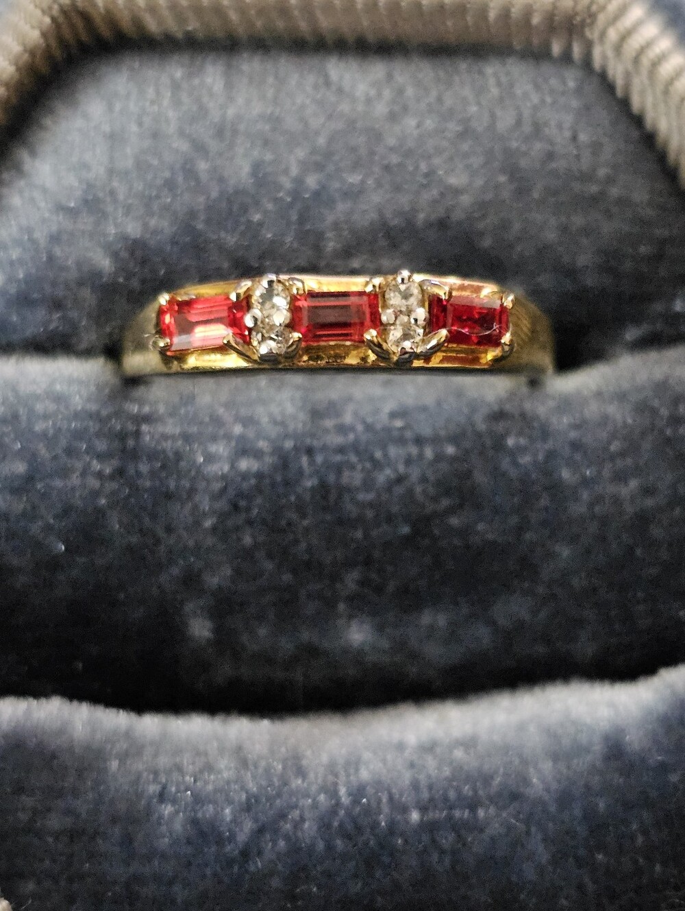 14k Sapphire, Topaz Yellow Gold Ring